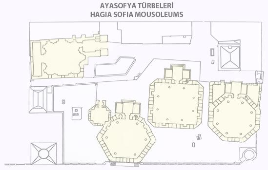 Ayasofya T�rbeleri - plan