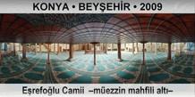KONYA � BEY�EH�R E�refo�lu Camii  �M�ezzin mahfili alt��