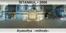 �STANBUL Ayasofya  �Mihrab�