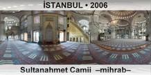 �STANBUL Sultanahmet Camii  �Mihrab�